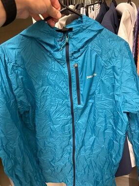 Patagonia Houdini Turquoise Hooded Jacket